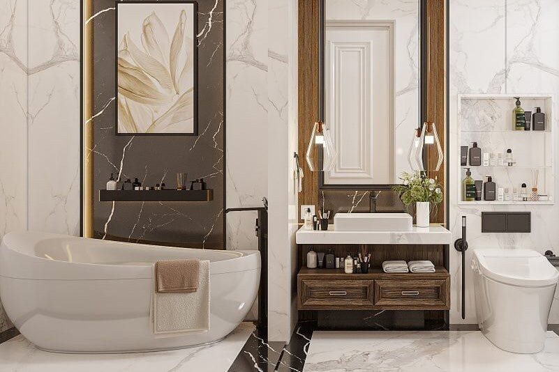 Bathtub Dengan Gaya Dan Klasik Elegan Untuk Furnitur Rumah Modern