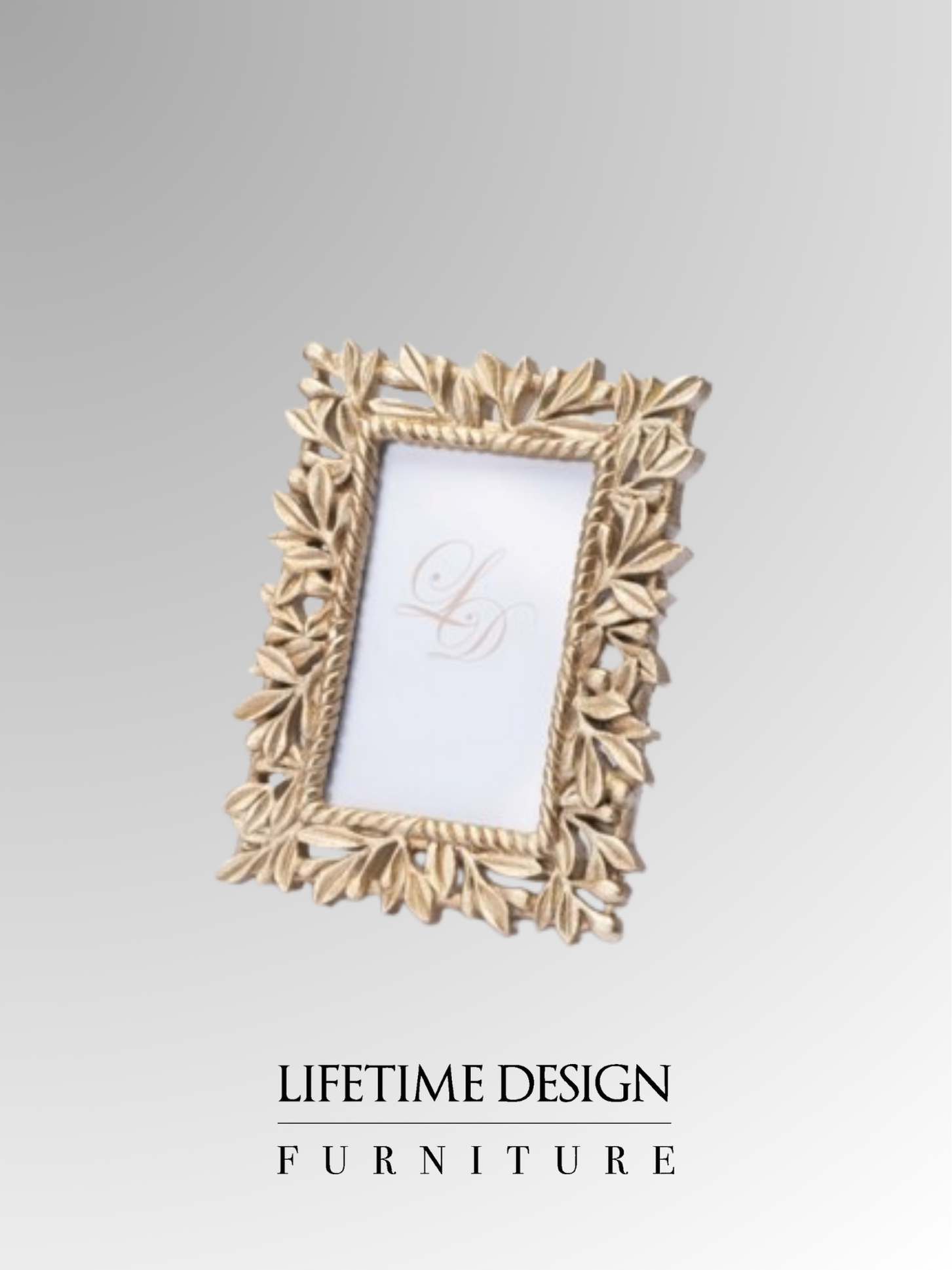 PHOTO FRAME FT4336B GOLD WITH SILVER FOIL 4X6INCH