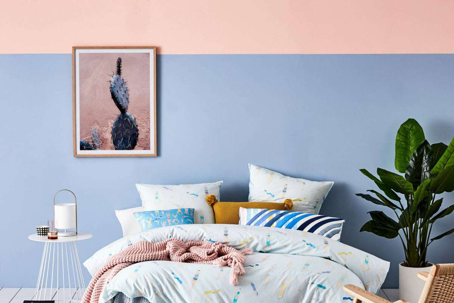 Inspirasi Ruangan dengan Kombinasi Cat Warna Pink dan Biru Muda