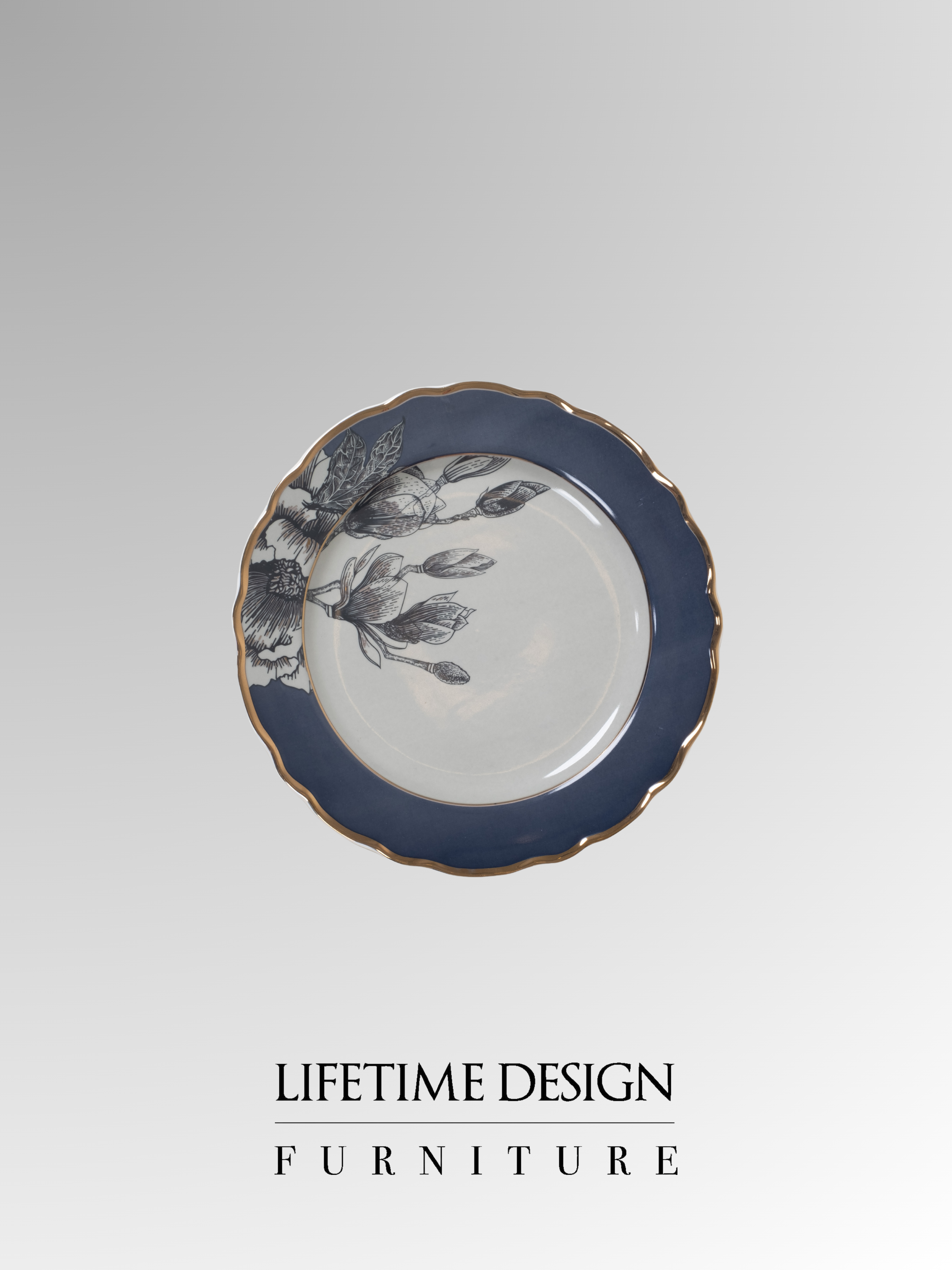 CLASICE DINNER PLATE NAVY D26.5X26.5CM (SET OF 2)