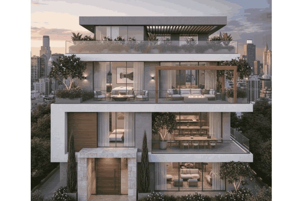 layout rumah vertikal