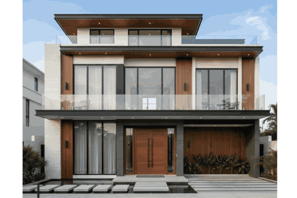 Pintu Masuk Model Pivot Door Lebar