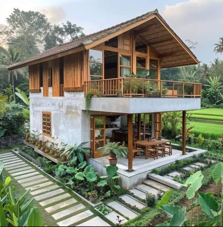 Rumah di Desa 2 Lantai