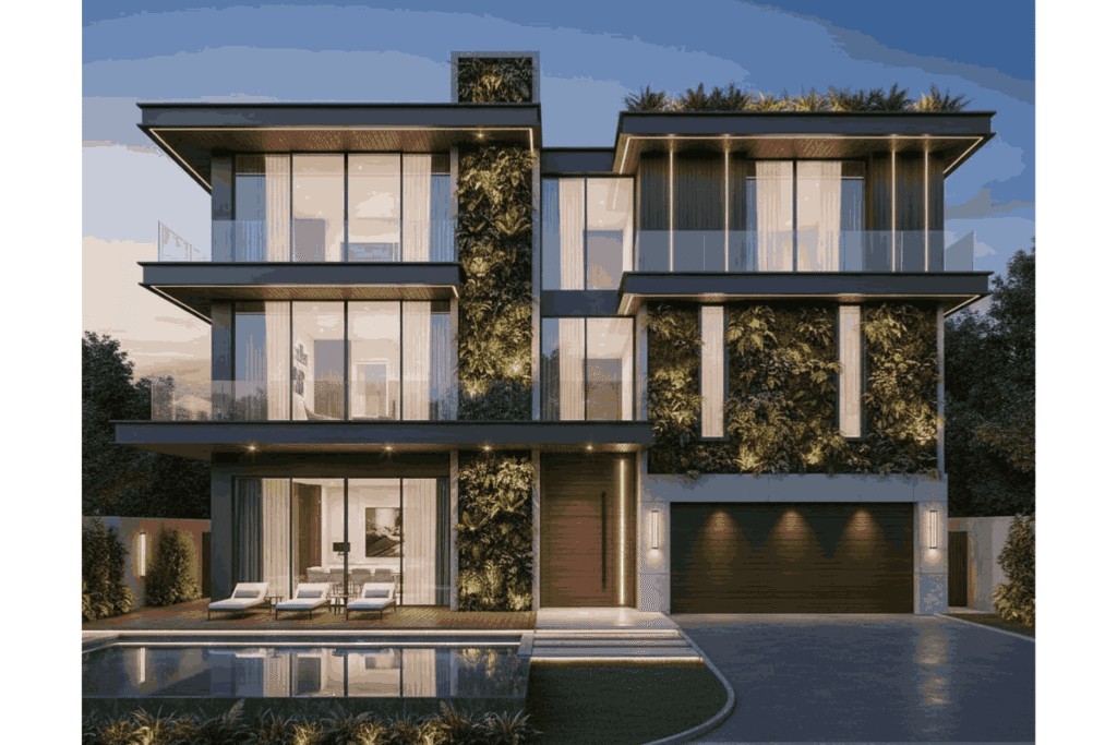 Vertical Garden pada Area Fasad